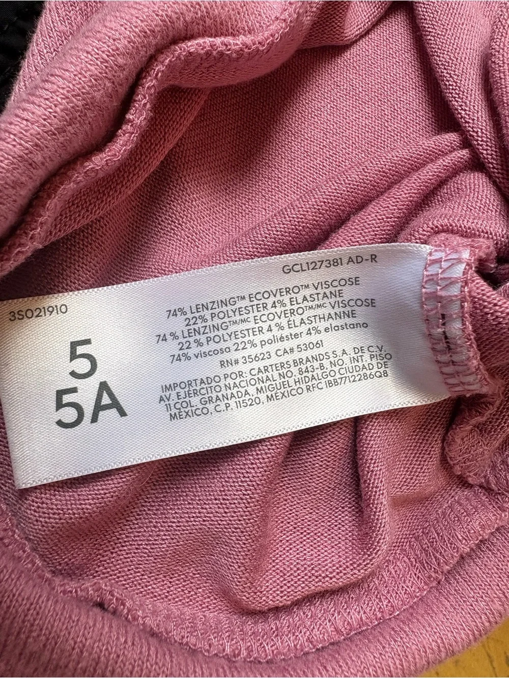 Girls Pink Knit Long Sleeve Shirt with knotted front by  OshKosh Size 5/5A